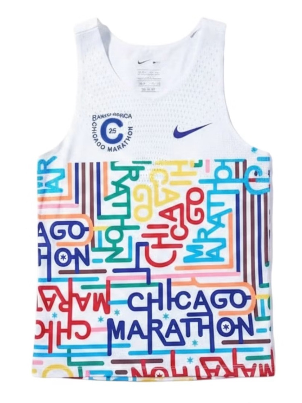 Nike aeroswift mens Chicago Marathon 2025 dry fit Multicolor Singlet size XS